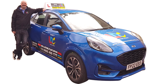 Andy Harby's driving school car